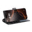 For iPhone 18 Pro / 17 Pro Case Wallet Stand View PU Leather Phone Cover with Wrist Strap - Black - 2