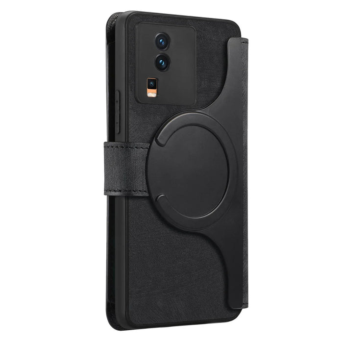 CASENEO For vivo iQOO Neo7 5G Case  MW-02 Detachable Magnetic Leather Flip Phone Cover - Black - 4
