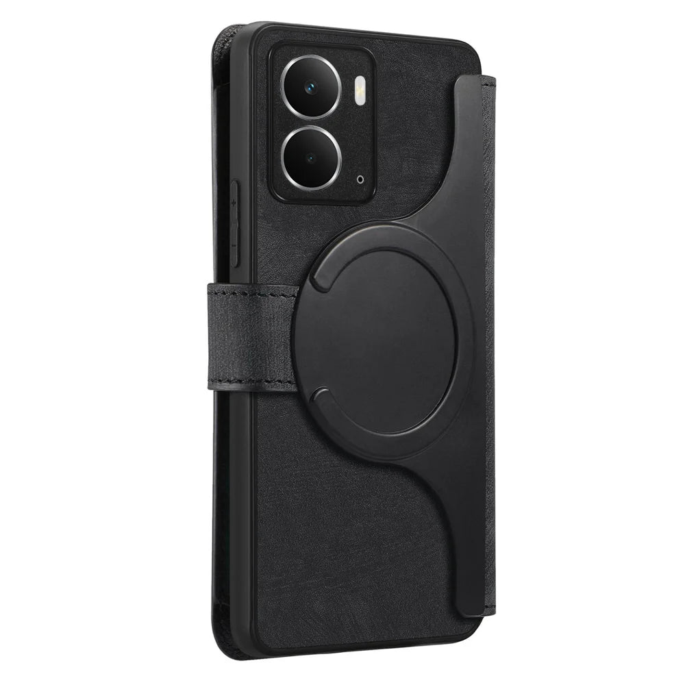CASENEO For Realme 14 5G Case  MW-02 Detachable Magnetic Leather Flip Phone Cover - Black - 3