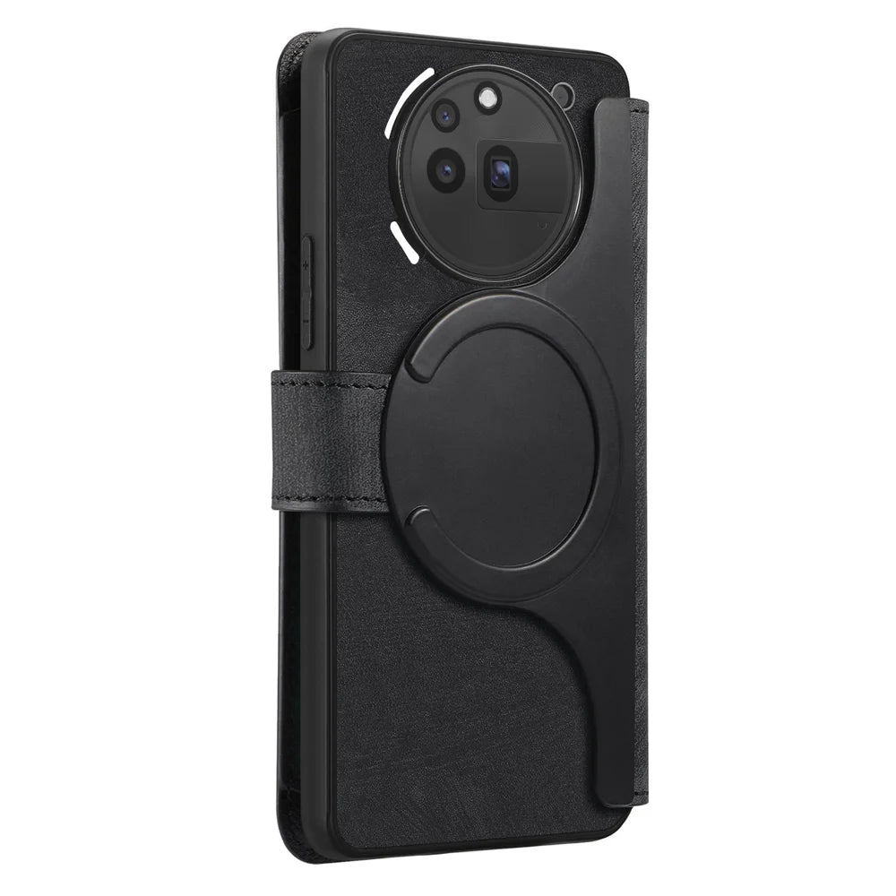 CASENEO For Nothing Phone (3a) Pro Case  MW-02 Detachable Magnetic Leather Flip Phone Cover - Black - 3
