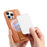 CASENEO For iPhone 16 Pro Magnetic Case  Wristband PU Leather + PC Shockproof Phone Cover - Brown - 3