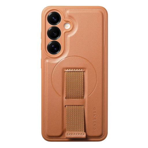 CASENEO For Samsung Galaxy S24 / Galaxy S25 Magnetic Case  Wristband PU Leather + PC Shockproof Phone Cover - Brown - 2