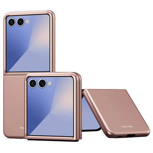 For Samsung Galaxy Z Flip7 5G Case Skin-Touch Hard PC Phone Cover - Rose Gold - 1