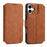 DENIOR B06 For iPhone 16 Plus Case Magnetic Detachable Wallet Stand Leather + TPU Phone Cover - Brown - 1