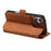 DENIOR B06 For iPhone 16 Plus Case Magnetic Detachable Wallet Stand Leather + TPU Phone Cover - Brown - 2