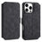 DENIOR B06 For iPhone 16 Pro Max Case Magnetic Detachable Wallet Stand Leather + TPU Phone Cover - Black - 1