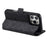 DENIOR B06 For iPhone 16 Pro Max Case Magnetic Detachable Wallet Stand Leather + TPU Phone Cover - Black - 3