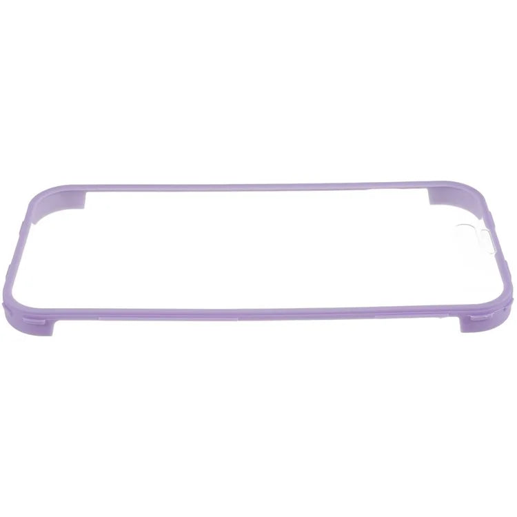 For iPhone 14 Pro Shockproof Phone Case PET Screen Film + Acrylic + TPU Full Protection Mobile Phone Cover - Purple - 7