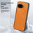For Google Pixel 9a Case PU Leather Coated PC + TPU Anti-Drop Phone Cover - Orange - 4