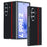 For Samsung Galaxy Z Fold7 5G Case Carbon Fiber Texture Leather + PC Anti-Drop Folding Phone Cover - Black / Red - 1
