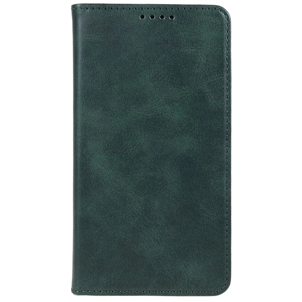 For Samsung Galaxy XCover7 Pro Case Strong Magnetic PU Leather Phone Cover Calf Texture - Green - 6