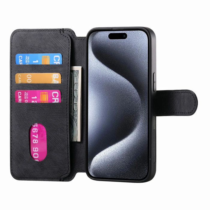 CASENEO For iPhone 12 Pro Max 6.7 inch Magnetic Case  Detachable Leather Phone Wallet Cover - Black - 2