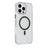 For iPhone 16 Pro Max Magnetic Case TPU PC TPE Shockproof Phone Back Cover - Transparent Black - 2