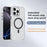 For iPhone 16 Pro Max Magnetic Case TPU PC TPE Shockproof Phone Back Cover - Transparent Black - 4
