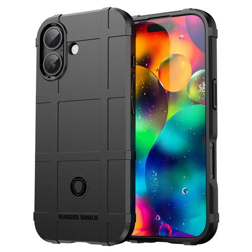 For iPhone 17 Case Grid Design Soft TPU Scratch-Proof Phone Cover - Black - 1