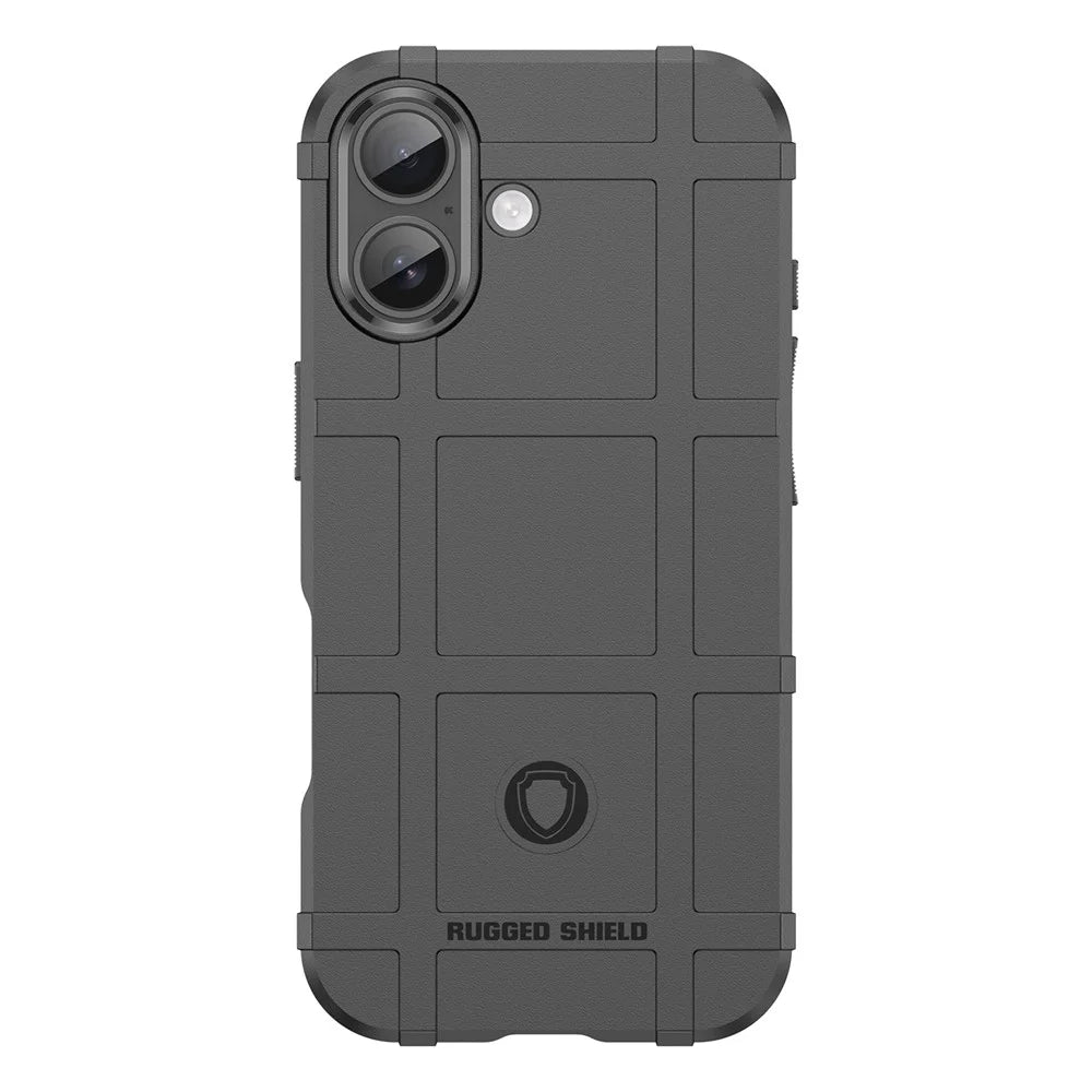 For iPhone 17 Case Grid Design Soft TPU Scratch-Proof Phone Cover - Black - 2