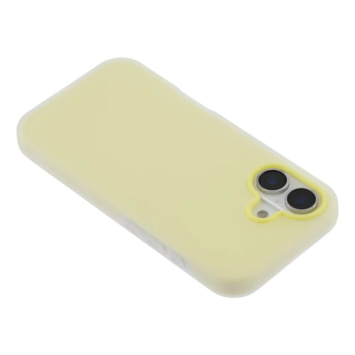For iPhone 17 Case 2 in 1 PC + TPU Frosted Phone Case Large Camera Cutout - Yellow - 6