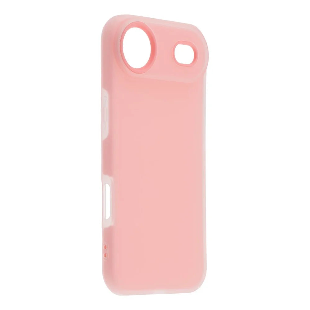 For iPhone Air Case 2 in 1 PC + TPU Frosted Phone Case Large Camera Cutout - Pink - 2