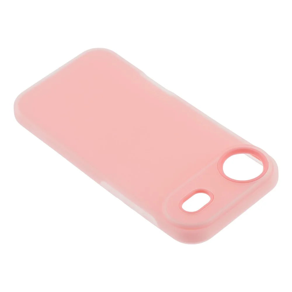 For iPhone Air Case 2 in 1 PC + TPU Frosted Phone Case Large Camera Cutout - Pink - 4