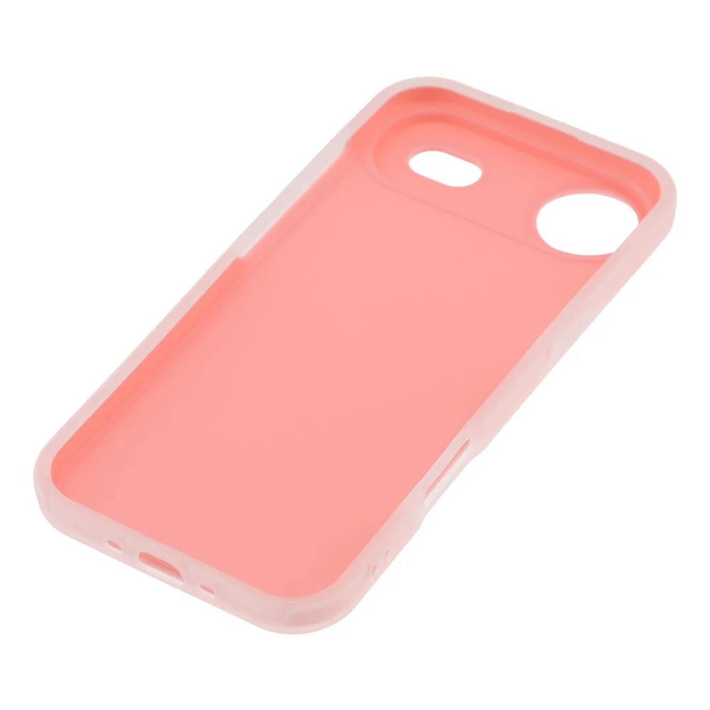 For iPhone Air Case 2 in 1 PC + TPU Frosted Phone Case Large Camera Cutout - Pink - 5