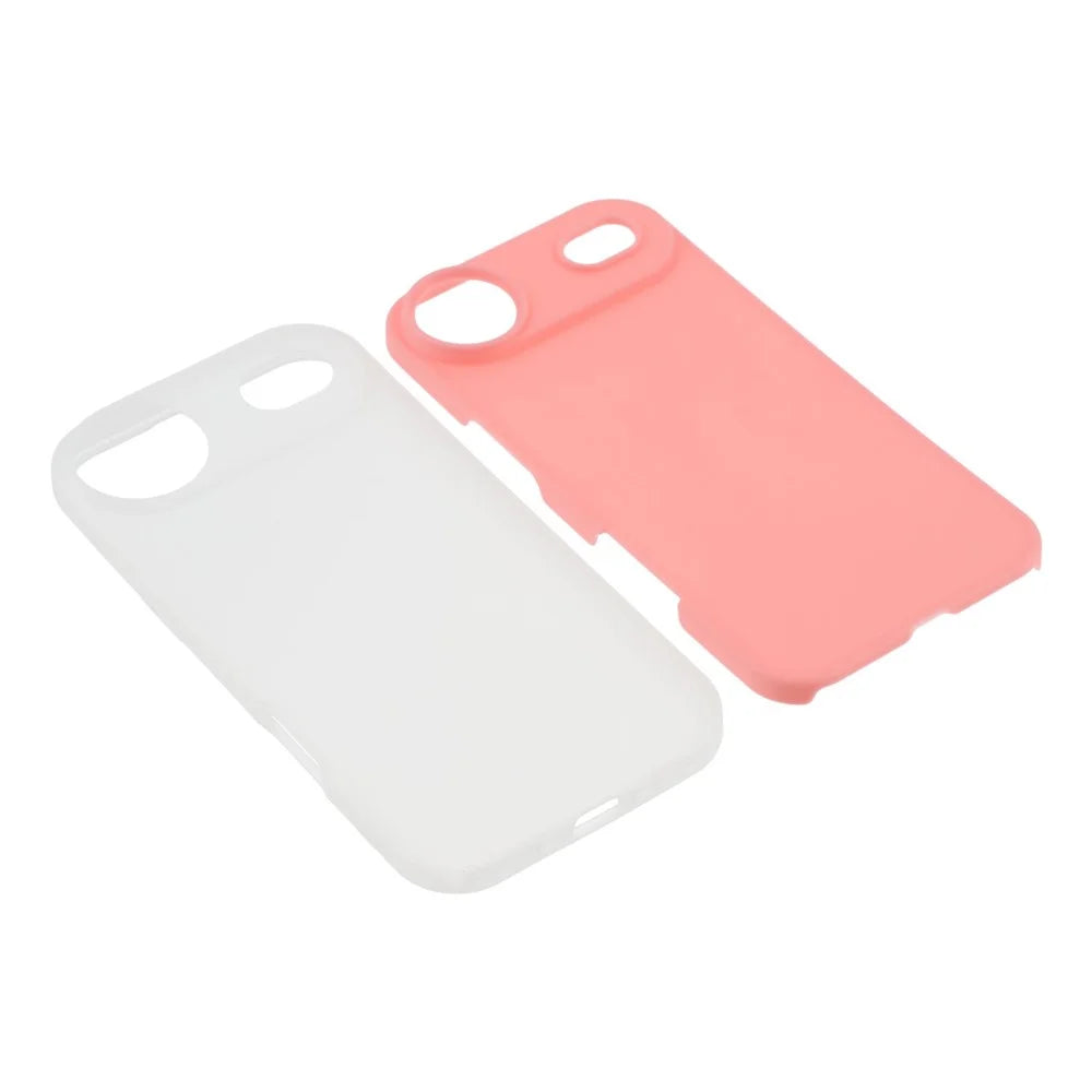 For iPhone Air Case 2 in 1 PC + TPU Frosted Phone Case Large Camera Cutout - Pink - 6