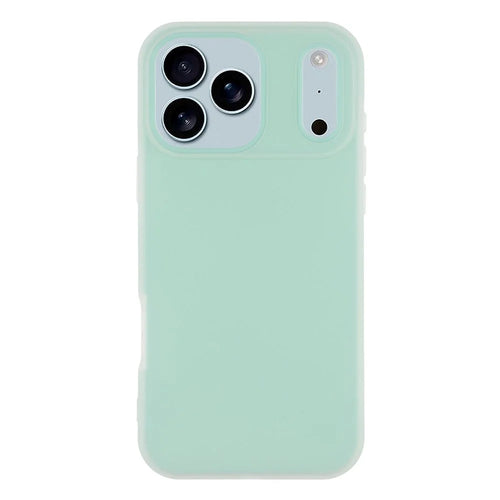 For iPhone 17 Pro Max Case 2 in 1 PC + TPU Frosted Phone Case Large Camera Cutout - Lake Green - 1