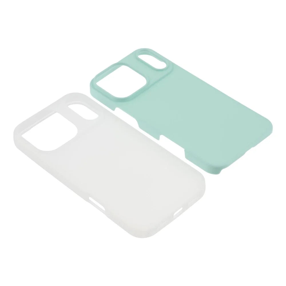 For iPhone 17 Pro Max Case 2 in 1 PC + TPU Frosted Phone Case Large Camera Cutout - Lake Green - 6