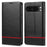 LC.IMEEKE For Google Pixel 10 Pro XL Wallet Case Carbon Fiber Texture Leather Phone Cover - Horizontal Stripe - 1