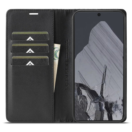 LC.IMEEKE For Google Pixel 10 Pro XL Wallet Case Carbon Fiber Texture Leather Phone Cover - Horizontal Stripe - 2