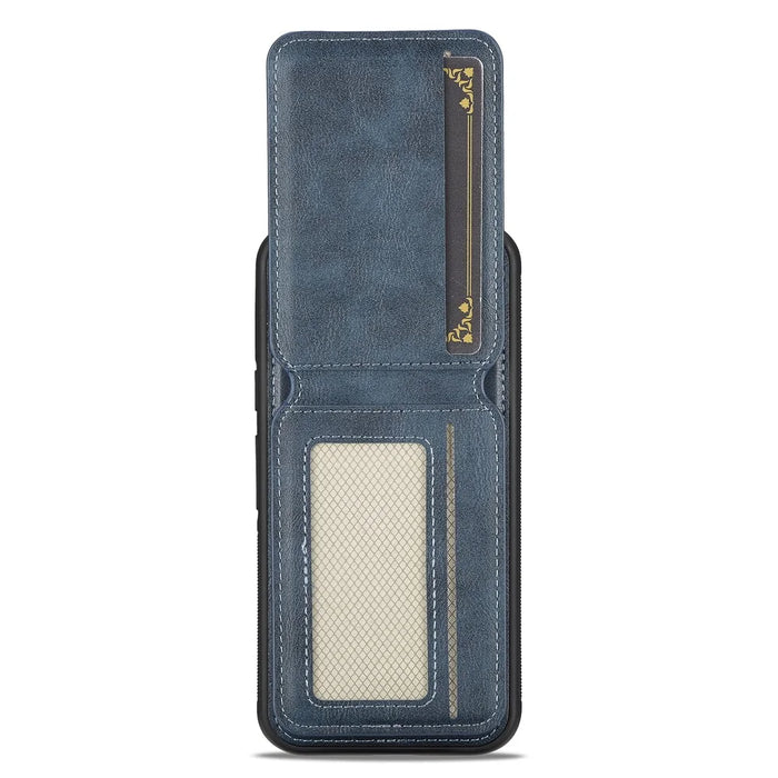 LC.IMEEKE L3 For Google Pixel 9a Magnetic Case Detachable Card Holder Leather TPU Mobile Cover - Blue - 5