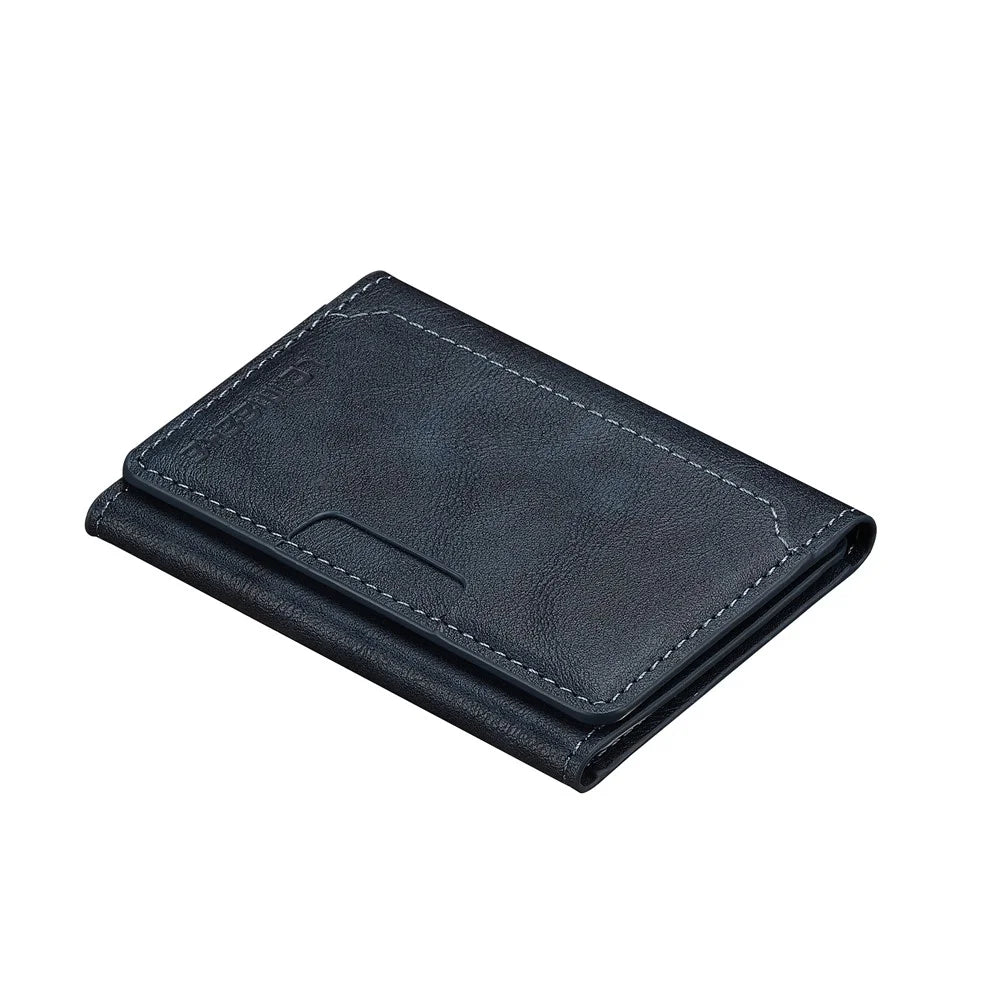 LC.IMEEKE L5 For Google Pixel 9a Magnetic Phone Case Leather Back Cover with Detachable Card Holder - Blue - 6