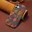 For iPhone 17 Case Flower Print PU Leather + PC + TPU Phone Cover - Spring / Green - 3