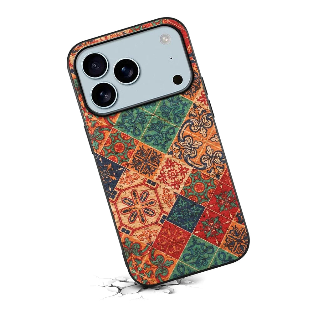 For iPhone 17 Pro Max Case Flower Print PU Leather + PC + TPU Phone Cover - Winter / Blue - 2