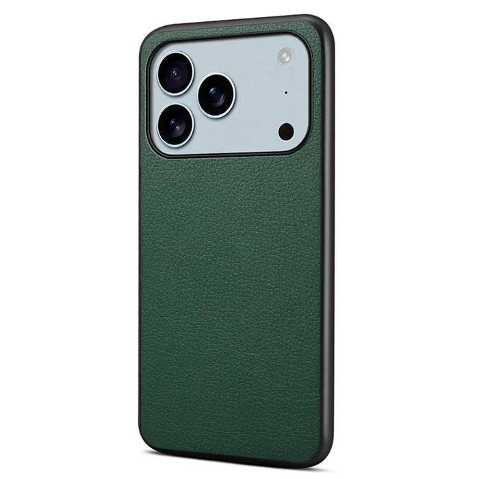 For iPhone 17 Pro Case Calf Texture Leather + PC + TPU Phone Cover - Green - 1