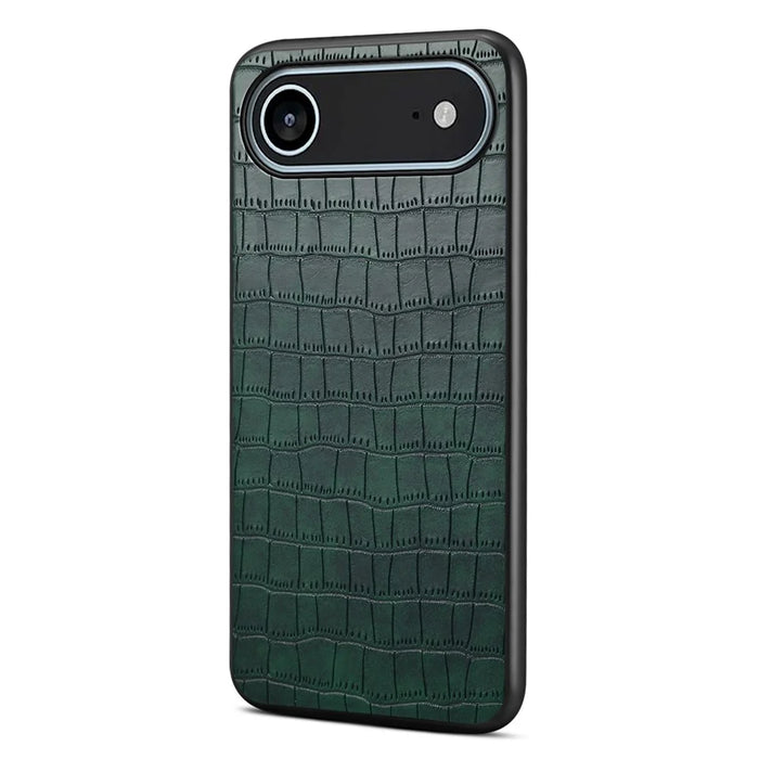 For iPhone Air Case Crocodile Texture Design Leather Slim Back Cover - Green - 1