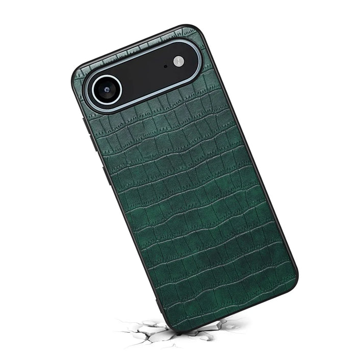 For iPhone Air Case Crocodile Texture Design Leather Slim Back Cover - Green - 2