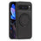 For Google Pixel 10 Pro XL Case with Ring Kickstand Magnetic Case PU Leather Back Cover - Blue - 2