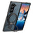 SUTENI G3 For Samsung Galaxy Z Fold5 5G Magnetic Case Waxy Texture Rotating Kickstand Leather Phone Back Cover - Blue - 3