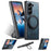 SUTENI G3 For Samsung Galaxy Z Fold5 5G Magnetic Case Waxy Texture Rotating Kickstand Leather Phone Back Cover - Blue - 5