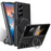 SUTENI G3 For Samsung Galaxy Z Fold7 5G Magnetic Case Rotating Kickstand Carbon Fiber Texture Leather Phone Back Cover - 1