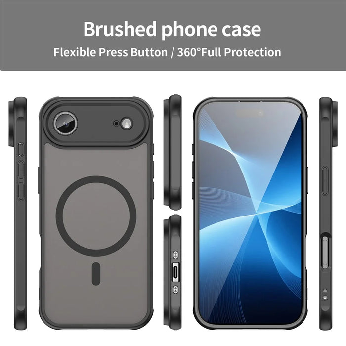 For iPhone Air Case Compatible with MagSafe Anti Drop PC + TPU Phone Cover - Black - 3