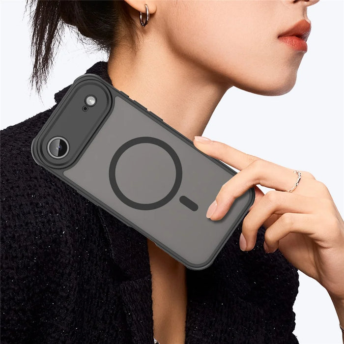 For iPhone Air Case Compatible with MagSafe Anti Drop PC + TPU Phone Cover - Black - 4