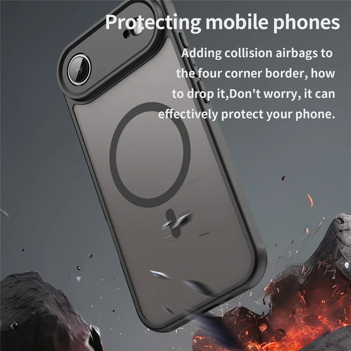 For iPhone Air Case Compatible with MagSafe Anti Drop PC + TPU Phone Cover - Black - 5