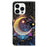 For iPhone 16 Pro Case Wallet Stand Pattern Printing PU Leather Flip Phone Cover - Bright Moon - 7
