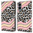 For Samsung Galaxy S25 Edge Case Wallet Stand Pattern Printing PU Leather Flip Phone Cover - Striped Leopard - 1