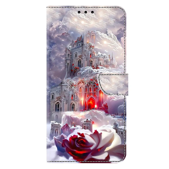 For Samsung Galaxy S25+ Case Wallet Stand Pattern Printing PU Leather Flip Phone Cover - Castle - 6