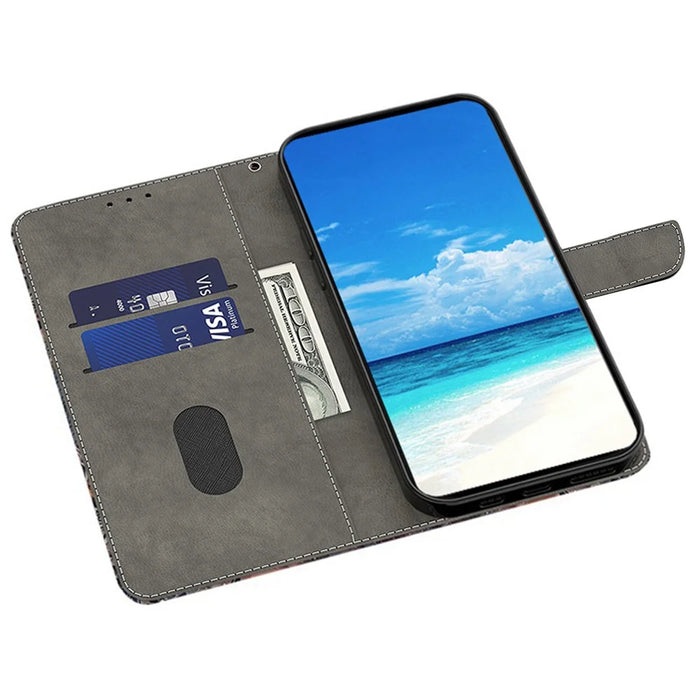 For Samsung Galaxy S25 Ultra Case Wallet Stand Pattern Printing PU Leather Flip Phone Cover - Smoke - 2