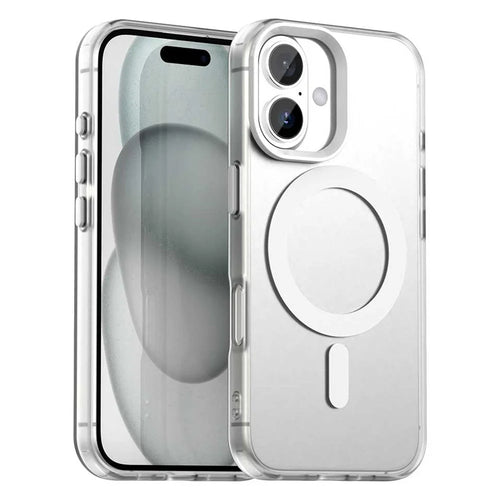 For iPhone 17 Case Compatible with MagSafe Anti Drop Hybrid Phone Back Cover - White - 1