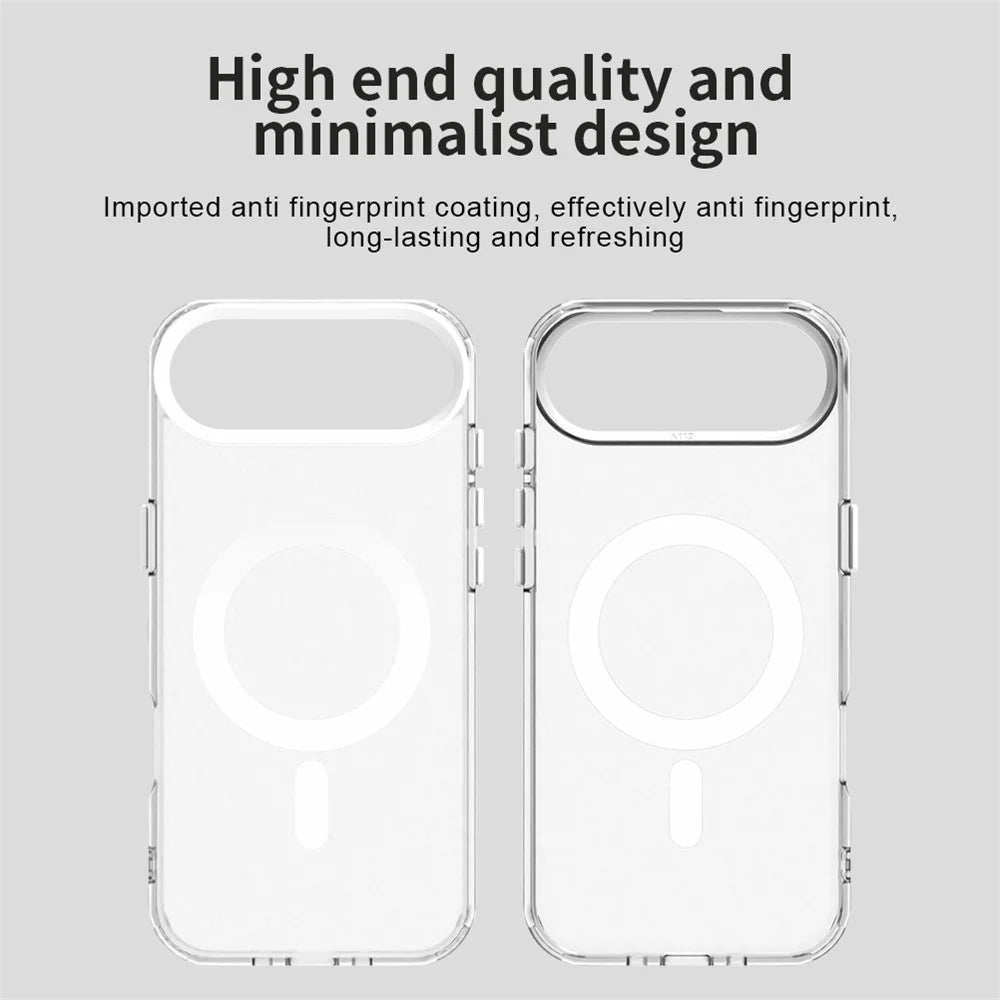 For iPhone Air Case Compatible with MagSafe Anti Drop Hybrid Phone Back Cover - White - 5