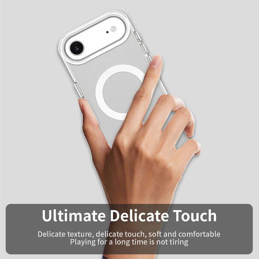 For iPhone Air Case Compatible with MagSafe Anti Drop Hybrid Phone Back Cover - White - 6